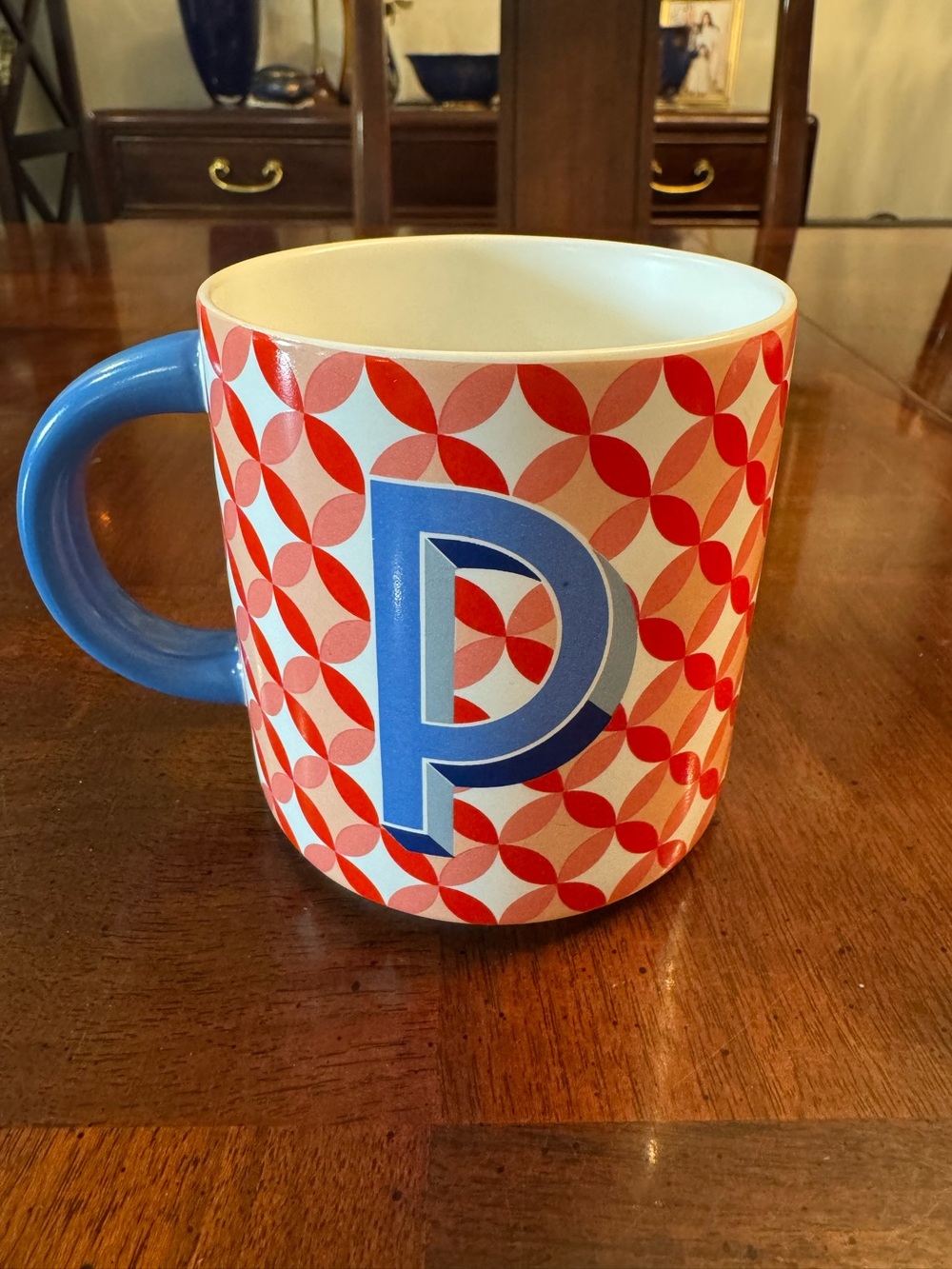 Indigo Chapters Letter P Monogram Coffee Tea Mug Cup